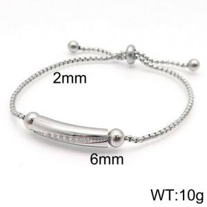 Stainless Steel Stone Bracelet - KB115706-KFC