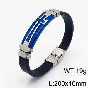 Stainless Steel Rubber Bracelet - KB115886-HB