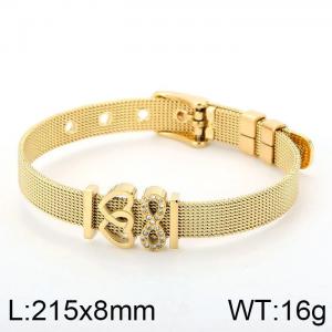 Stainless Steel Stone Bracelet - KB116002-K