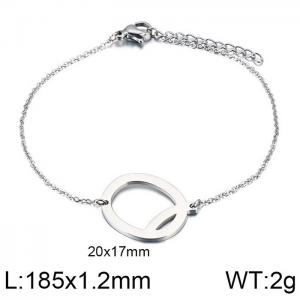 steel Color O-chain letter Q stainless steel bracelet - KB116115-K