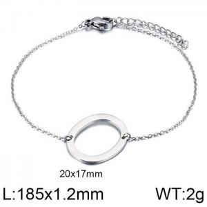 steel Color O-chain letter L stainless steel bracelet - KB116120-K
