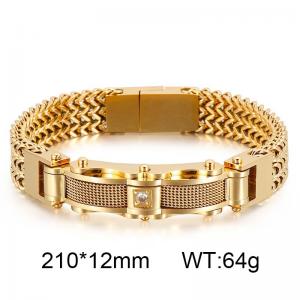 Stainless Steel Gold-plating Bracelet - KB116151-KHY