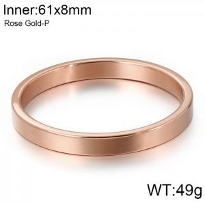 Stainless Steel Rose Gold-plating Bangle - KB116166-KFC