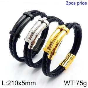 Leather Bracelet - KB116173-KFC