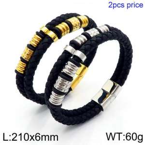 Leather Bracelet - KB116188-KFC