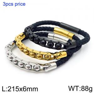 Leather Bracelet - KB116471-KFC