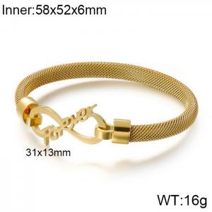 Stainless Steel Gold-plating Bangle - KB116476-KFC