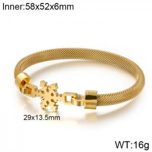 Stainless Steel Gold-plating Bangle - KB116480-KFC