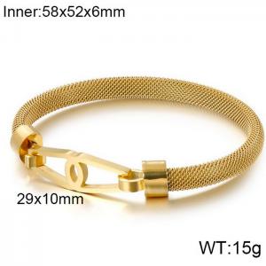 Stainless Steel Gold-plating Bangle - KB116488-KFC