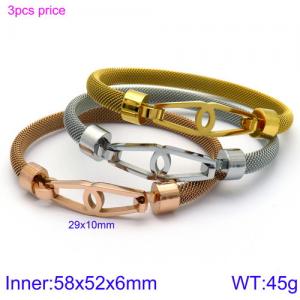 Stainless Steel Rose Gold-plating Bangle - KB116490-KFC