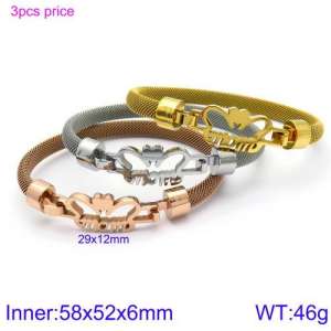 Stainless Steel Rose Gold-plating Bangle - KB116498-KFC