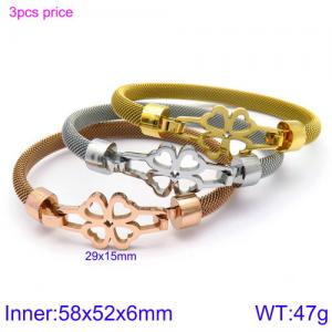 Stainless Steel Rose Gold-plating Bangle - KB116502-KFC