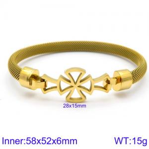 Stainless Steel Gold-plating Bangle - KB116504-KFC