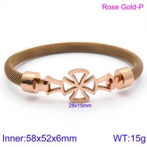 Stainless Steel Rose Gold-plating Bangle - KB116505-KFC