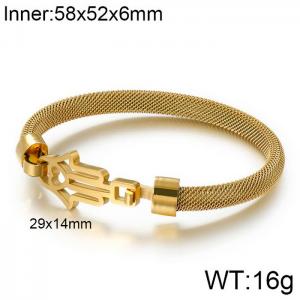 Stainless Steel Gold-plating Bangle - KB116508-KFC