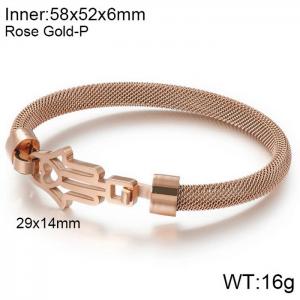 Stainless Steel Rose Gold-plating Bangle - KB116509-KFC