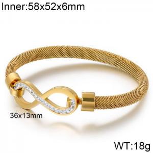 Stainless Steel Gold-plating Bangle - KB116512-KFC