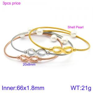 Stainless Steel Wire Bangle - KB116518-KFC