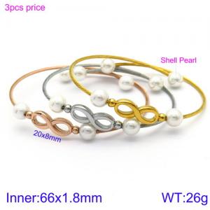Stainless Steel Wire Bangle - KB116522-KFC