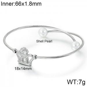 Stainless Steel Wire Bangle - KB116531-KFC