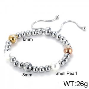 Stainless Steel Rose Gold-plating Bracelet - KB116547-KFC