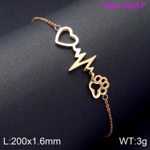 Stainless Steel Rose Gold-plating Bracelet - KB116555-K