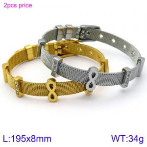 Stainless Steel Gold-plating Bracelet - KB116560-KHY
