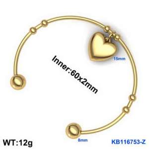 Stainless Steel Gold-plating Bangle - KB116753-Z