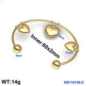 Stainless Steel Gold-plating Bangle - KB116756-Z