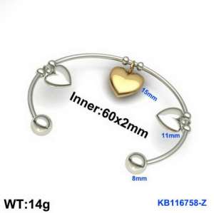 Stainless Steel Gold-plating Bangle - KB116758-Z