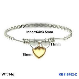 Stainless Steel Gold-plating Bangle - KB116762-Z