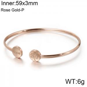 Stainless Steel Rose Gold-plating Bangle - KB116775-KPD