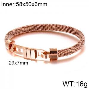 Stainless Steel Rose Gold-plating Bangle - KB117050-KFC