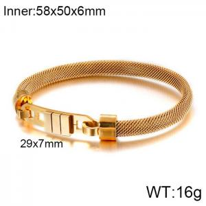 Stainless Steel Gold-plating Bangle - KB117051-KFC