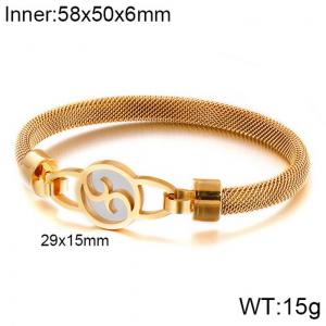 Stainless Steel Gold-plating Bangle - KB117053-KFC