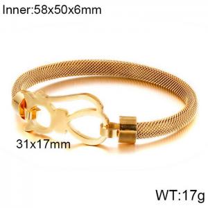 Stainless Steel Gold-plating Bangle - KB117058-KFC