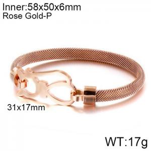 Stainless Steel Rose Gold-plating Bangle - KB117059-KFC