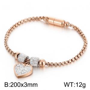 Stainless Steel Stone Bracelet - KB117097-KFC