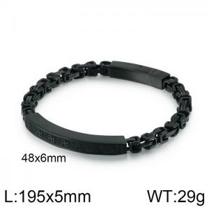 Stainless Steel Black-plating Bracelet - KB117104-KFC
