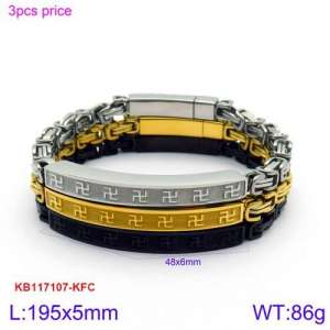 Stainless Steel Black-plating Bracelet - KB117107-KFC