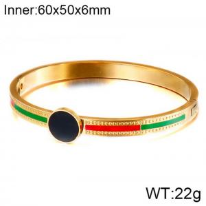 Stainless Steel Gold-plating Bangle - KB117431-KSP