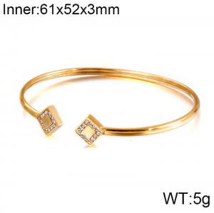 Stainless Steel Gold-plating Bangle - KB117441-KPD
