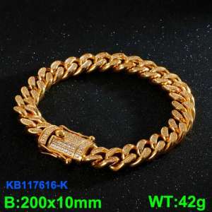 Stainless Steel Stone Bracelet - KB117616-K