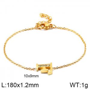 Stainless Steel Gold-plating Bracelet - KB117688-KLB
