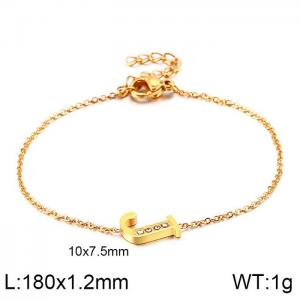 Stainless Steel Gold-plating Bracelet - KB117696-KLB