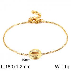 Stainless Steel Gold-plating Bracelet - KB117706-KLB