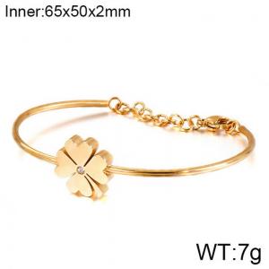Stainless Steel Gold-plating Bangle - KB117735-KHY