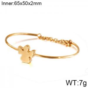 Stainless Steel Gold-plating Bangle - KB117740-KHY