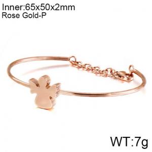 Stainless Steel Rose Gold-plating Bangle - KB117741-KHY
