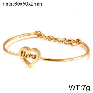 Stainless Steel Gold-plating Bangle - KB117743-KHY